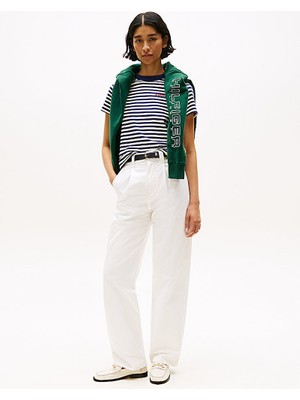 Tommy Hilfiger Unisex Beyaz Tommy Hilfiger Gı Saılıng Chıno Pan, Ybl Beyaz Unisex Pantolon