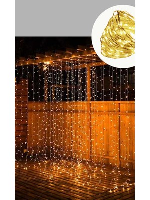Astraltech 3x3 Perde LED Işık Şelale Model Özel Gün Dekoratif Aydınlatma
