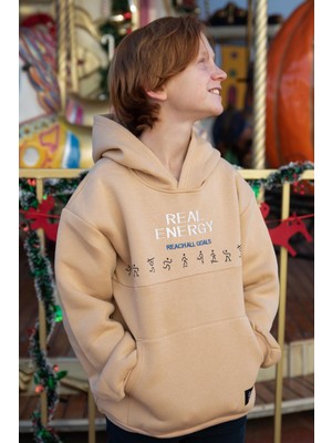 Jabber Erkek Çocuk Sweatshirt Enerji Modu 5-14 Yaş, Bej