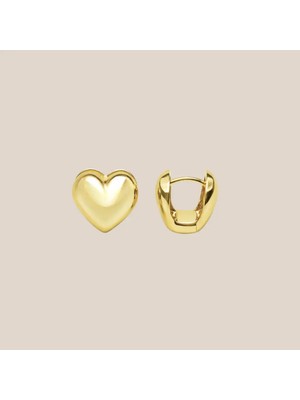 Altıntaş Kalp Buton Altın Küpe