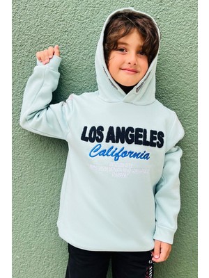 Breeze Erkek Çocuk Sweatshirt Süzene Nakışlı 7-12 Yaş, Su Yeşili