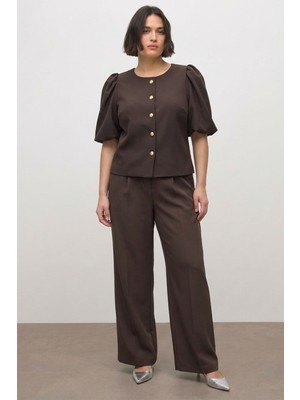 Myline Puf Kollu Kısa Ceket