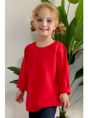 Breeze Kız Bebek Uzun Kollu Tişört Basic 9 Ay-3 Yaş, Kırmızı