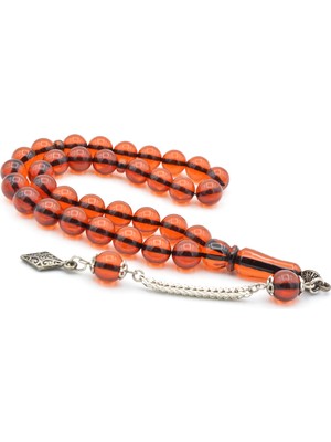 Murty99 Gümüş Kamçılı Küre Kesim Kahverengi Katalin Tesbih