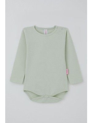 Breeze Erkek Bebek Çıtçıtlı Zıbın Body Basic 9 Ay-3 Yaş, Su Yeşili