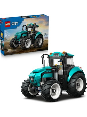 LEGO ® City Traktör 60498 – 6 Yaş ve Üzeri Çocuklar için Çiftçi Minifigürü İçeren Yaratıcı Oyuncak Yapım Seti (204 Parça)