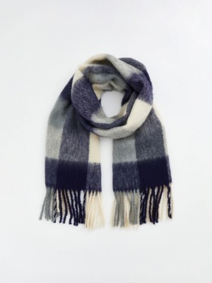 Lc Waikiki Yeni Sezon Saçaklı Ekose Desenli Kadın Atkı