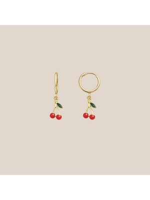 Altıntaş Sallantılı Kiraz Altın Çocuk Küpesi