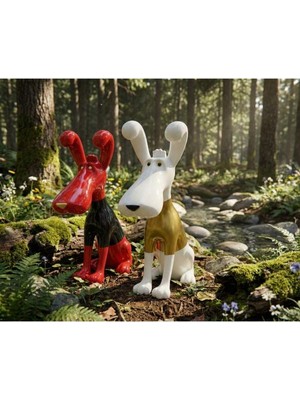 Hediye Bahçesi Polyester Sevimli Köpek Figürü