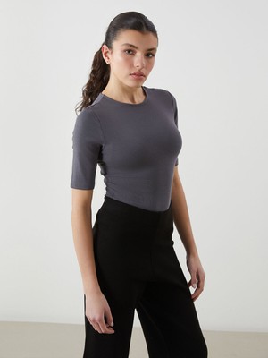 Lc Waikiki Yeni Sezon Bisiklet Yaka Kadın Bodysuit