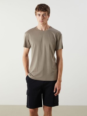 Lc Waikiki Yeni Sezon Bisiklet Yaka Kısa Kollu Erkek Pijama Üst