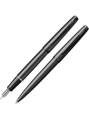 Scrikss Scrıkss Dolma Kalem & Tükenmez Kalem Set Metropolis 78MB Mat Siyah