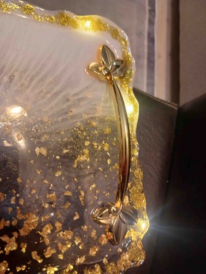 Tepsi söz nişan led aydınlatmalı Gold