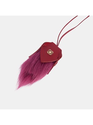 Desa Kırmızı Kürklü Deri Charm