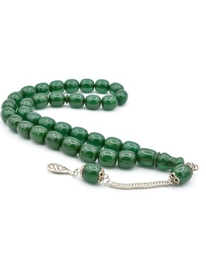 Murty99 Gümüş Kaplama Kamçılı Fıçı Kesim Mavi Katalin Tesbih Iri Boy