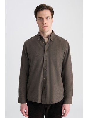 D'S Damat Ds Damat Comfort Kahverengi Gabardin Gömlek 5HC02HD07265M