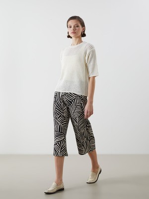 Lc Waikiki Yeni Sezon Beli Lastikli Desenli Kadın Kapri