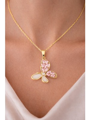 Shemora Mine Detaylı Kelebek Tasarım Kolye Ucu