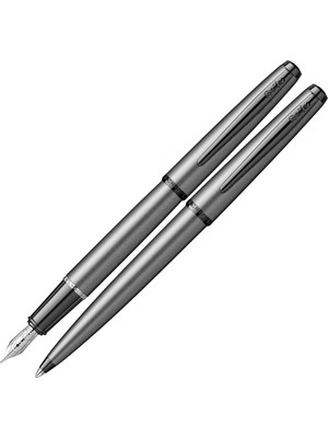Scrikss Scrıkss Dolma Kalem & Tükenmez Kalem Set Metropolis 78MG Mat Gri