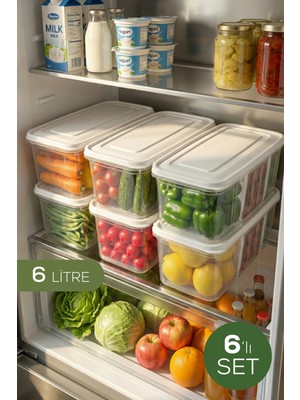 Vienev 6'lı Düzenleyici Saklama Kutusu Beyaz - Mutfak, Banyo ve Makyaj Düzenleyici Organizer