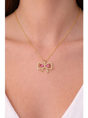 Shemora Kelebek Detaylı Çelik Kolye