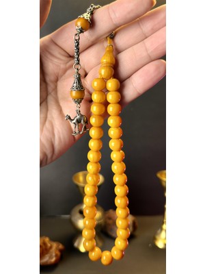 Kehribarkolik Eski Miskevi Bağa Mehmet Emin Bozkurt 9*10MM. 35GR. 9 Gr. Gümüş