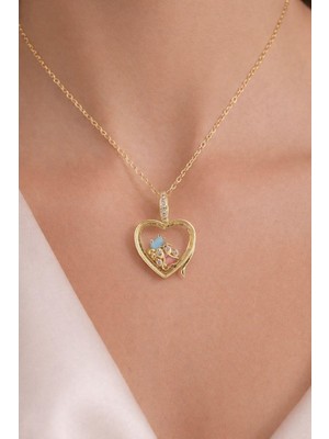 Shemora Anne Yazılı Kalp Açılabilir Çelik Kolye