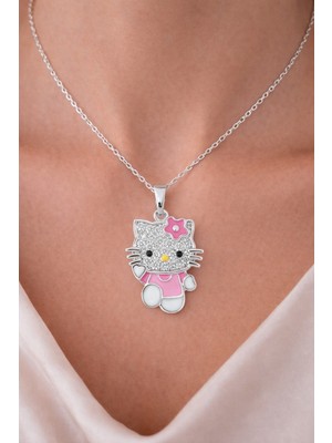 Shemora Hello Kitty Tasarım Çelik Kolye Ucu