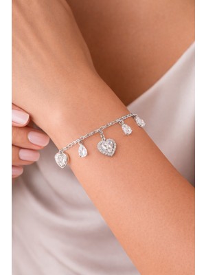 Shemora Kalp Motifli Çelik Bileklik