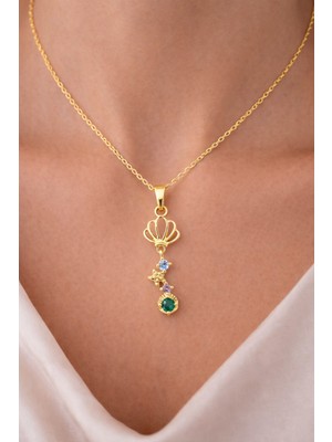 Shemora Deniz Kabuğu Tasarım Çelik Kolye Ucu