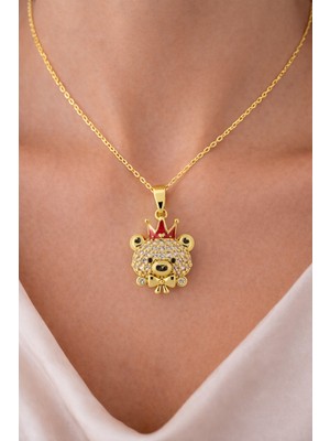 Shemora Ayıcık Detaylı Çelik Kolye Ucu