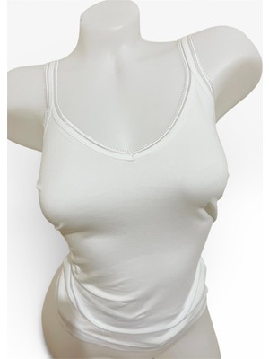 Likralı Ip Askılı Atlet-Jiber