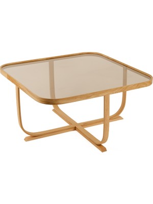 Eymense Hisar Camlı Orta Sehpa Meşe