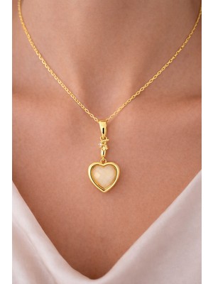 Shemora Mine Detaylı Kalp Tasarım Kolye Ucu