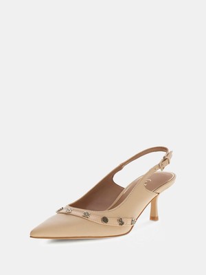 Guess Yanai 4g Peony Logolu Kadın Topuklu Ayakkabı FLPYANLEA05