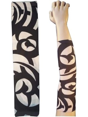 İlkyaz Fashion Giyilebilir Kol Dövmesi Çorap Dövme 3D Baskılı Kol Bacak Dövme 2 Adet Model 5