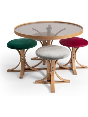 Eymense Boston Yüksek Orta Sehpa Puf Seti