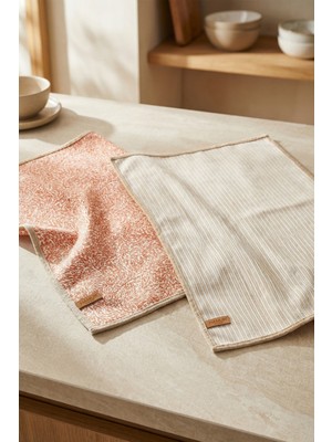 Hamur Mikrofiber Mutfak Havlusu 2'li Bulaşık Cam Kurulama Bezi Seti 40X60 cm 502