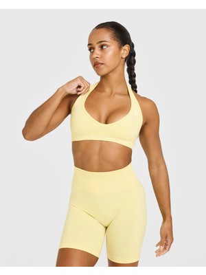 Oner Active Halter Seamless Bra - Sarı
