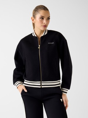 Guess Melton Tam Fermuarlı Kadın Bomber Ceket V6RL00WM072