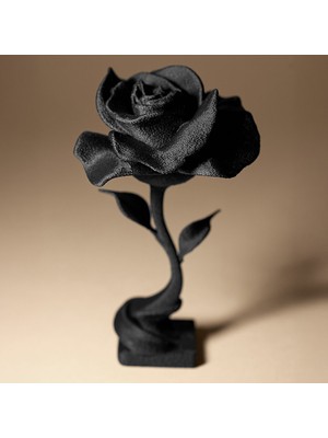 Teknik Durak Ofis Ev Dekoratif Siyah Gül