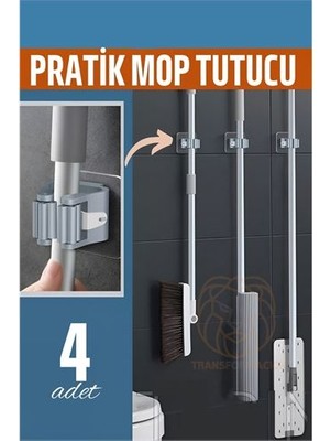 Hsnet Yapışkanlı Pratik Mop Tutucu 4 Adet - TK002M-6XK675