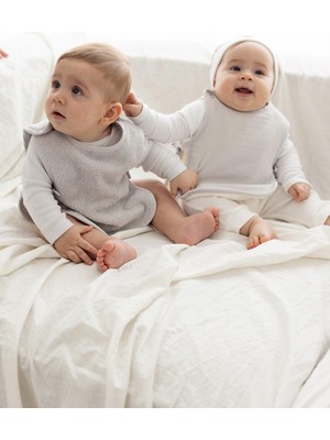 İrya Colors Of Joy 2'li Organik Pamuk Müslin Bebek Önlük Seti Gri