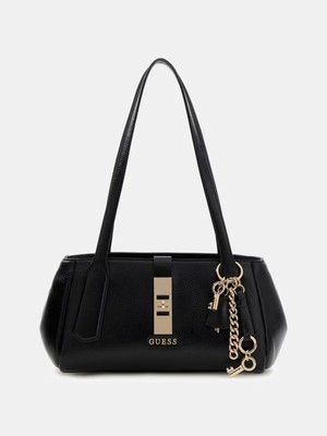 Guess Brooke Charm Kadın Omuz Çantası Siyah Deri Görünümlü Ergonomik Tasarım HWBG9897080