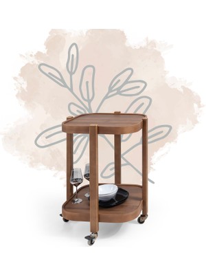 Eymense Alaska Tekerlekli Servis Sehpası