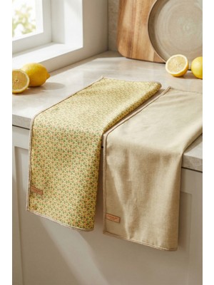 Hamur Mikrofiber Mutfak Havlusu 2'li Bulaşık Cam Kurulama Bezi Seti 40X60 cm 507