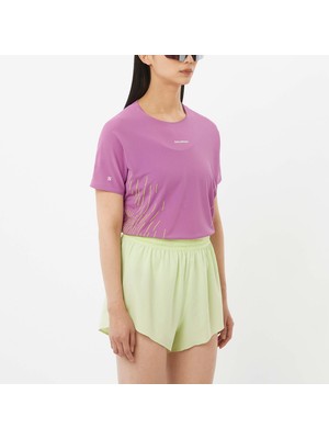 Salomon Sense Aero Gfx Kadın Koşu Tişört Iris Orchid LC2759600