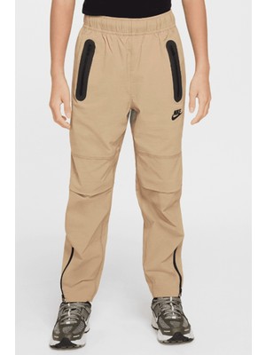 Nike Sportswear Tech Woven Kids Pant Fermuar Cepli Çocuk Eşofman Altı Taba