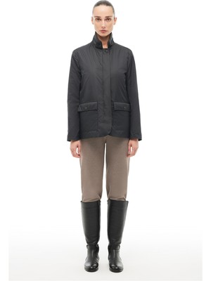 Perspective Siyah Dik Yaka Mont