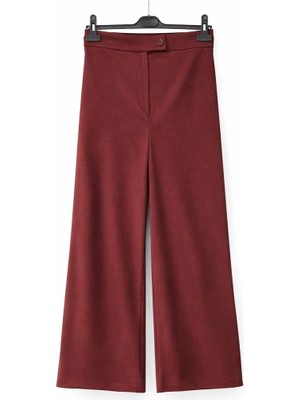 Maq Design Amber Kadın Bol Paça Arka Lastikli Uzun Pantolon